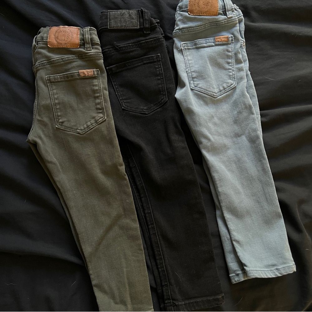 Zara Kids Jeans - Olive, Black, Light Blue